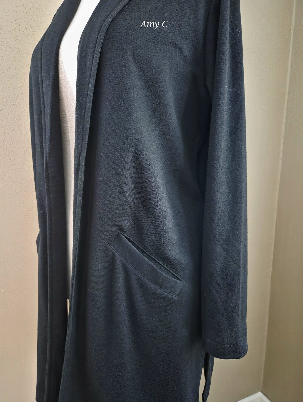 Maurices Knit Black Duster Size Large EUC - Picture 3 of 10
